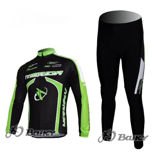 Merida negro verde Multivan Flex Stay Maillot mangas larga